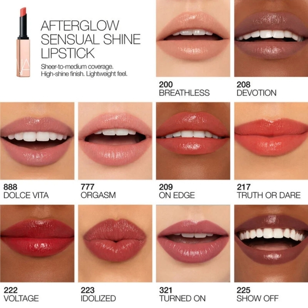 Nars Afterglow Sensual Shine Hydrating Lipstick | Voltage Vivid Red | Brand New - Picture 12 of 14